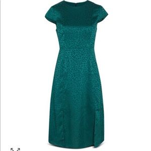 leopard print midi dress